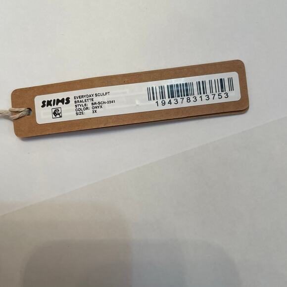 Skims Everyday Sculpt Bralette Onyx Black Size 3X NEW - Picture 7 of 7